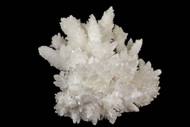 istock Macro stone Calcite mineral on a black background 1147288776