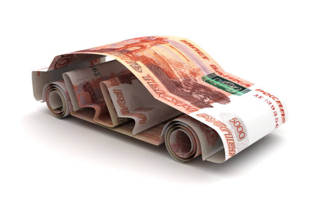 istock Car Finance With Russian Ruble 1147289601
