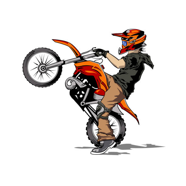 Cartoon Of The Dirt Bike Illustrations, Royalty-Free Vector Graphics & Clip  Art - iStock