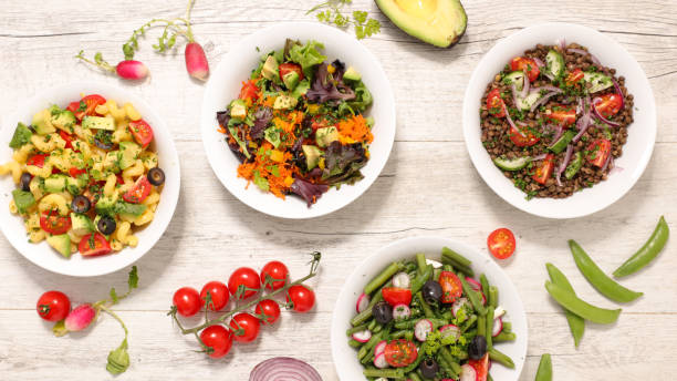istock different sort of plate with vegetable salad 1147290673