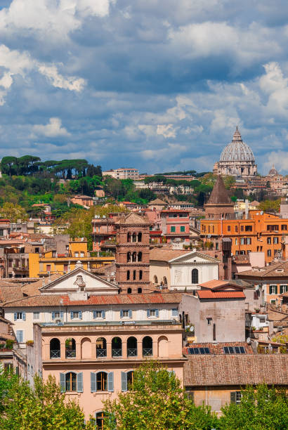 istock Rome historic center old skyline above Trastevere 1147291093