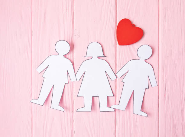 istock woman choose from two men. Love choice concept. 1147291320