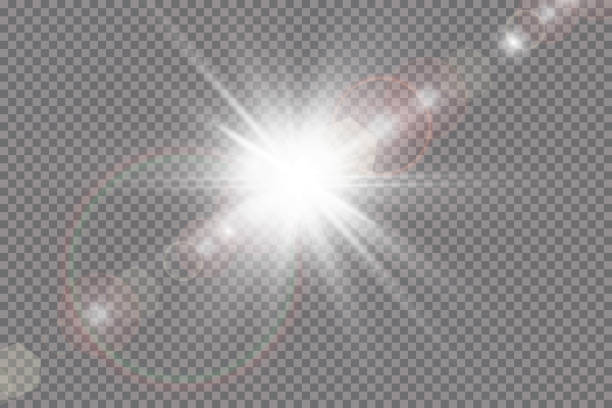 wektor przezroczyste światło słoneczne specjalny efekt światła flary obiektywu. - lens flare flash stock illustrations