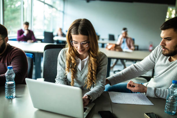 istock Coworkers working in modern office 1147292492