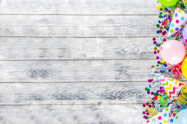 istock Birthday party decoration background 1147292749