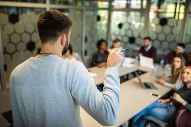 istock His presentation leaves an impact on colleagues 1147292760