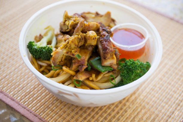 istock Wok noodles Udon and Chicken 1147296525