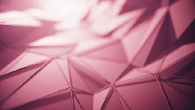 Flying Over Abstract Geometric Surface (Red / Purple) - Loopable Background