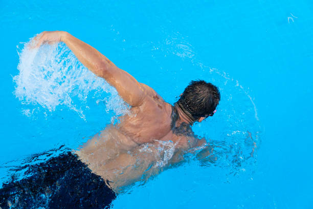 istock Athlete swimming, training butterfly stroke in the swimming pool 1147303088