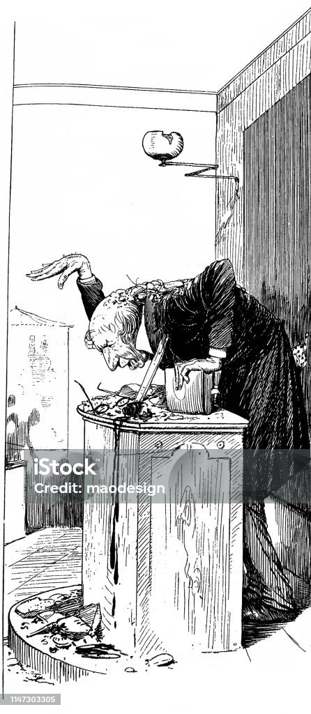 Angry judge Courtroom stock illustration