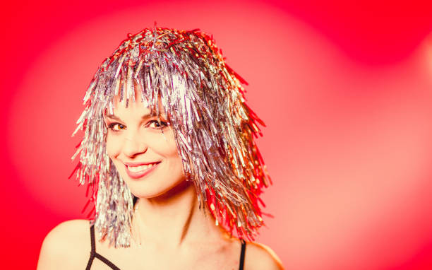 Young Woman Wearing a Crazy wig