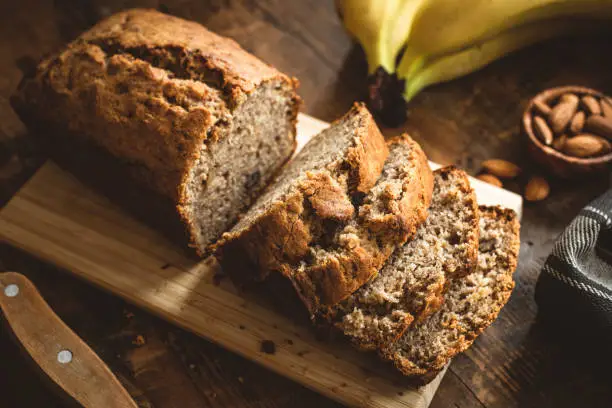 Photo of Banana Bread Loaf On Wooden Table