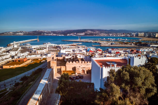 Tangier's medina The old medina and the port of Tangier, Morocco casbah stock pictures, royalty-free photos & images