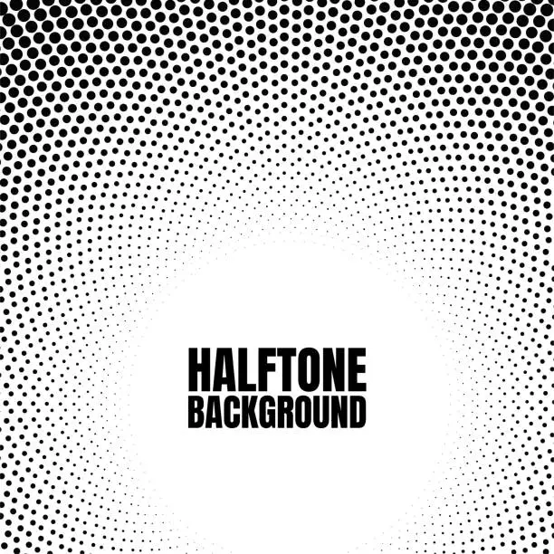 Vector illustration of Halftone circle gradient background Modern look for business or comic texture.