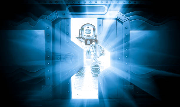 istock Sci-fi Scenes, Open metal hatch 1147316187