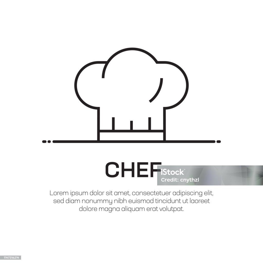 Chef Vector Line Icon - Simple Thin Line Icon, Premium Quality Design Element Chef stock vector