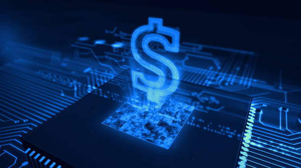 istock CPU on board with dollar sign hologram 1147316643