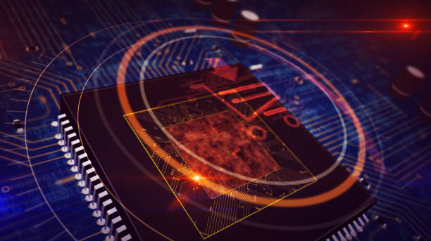 istock CPU on board with cart symbol hologram display 1147317176