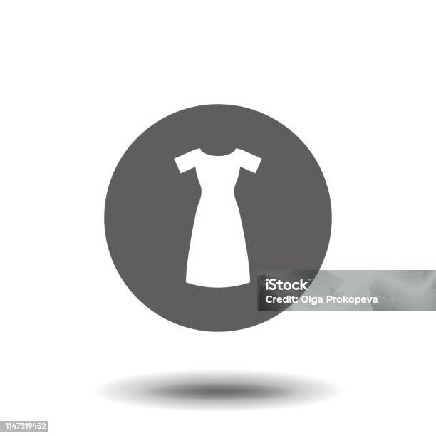 Vector Elegant Woman Dress Illustration Female Clothing Beautiful Lady Style Isolated Stock Illustration - Download Image Now