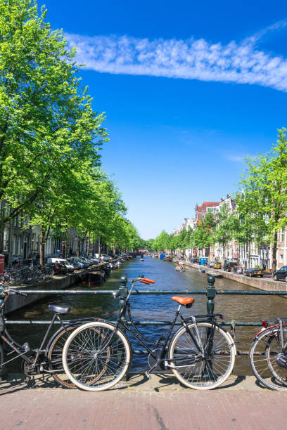 istock Bicycles parked on a bridge in Amsterdam 1147321496