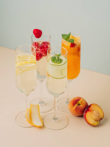 istock Mimosas ans bellinis champagne prosecco cocktails 1147322809