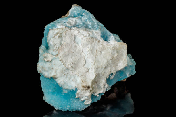 istock Macro stone cobalt calcite mineral on a black background 1147326496