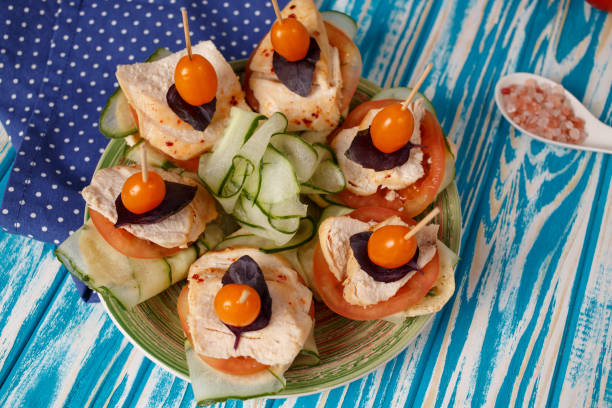 istock snack with chicken and cucumber 1147327221