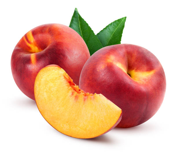 istock peach fruits Isolated 1147329270