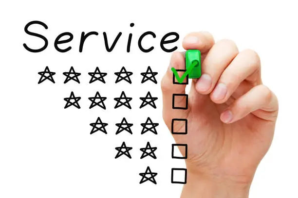 Photo of Customer Satisfaction Five Star Service Concept