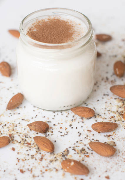 istock Almond milk with almond, date, cinnamon 1147329835