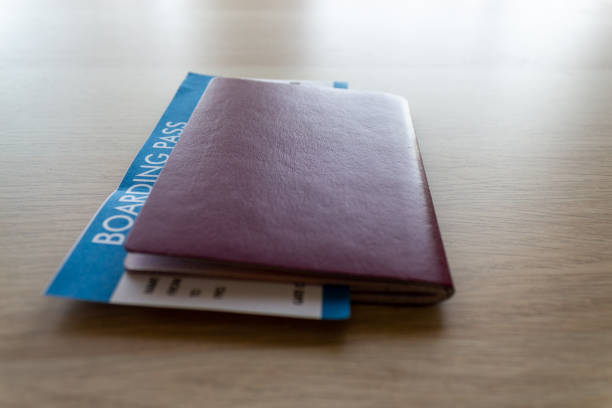 istock Travel concept. Passport and flight boarding pass ticket 1147330850