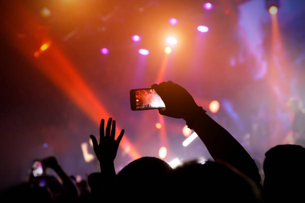 istock Show on stage. Shooting on mobile phone. 1147332530