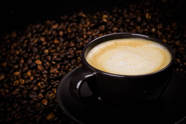 istock Detail coffe cup with coffee beans 1147338172