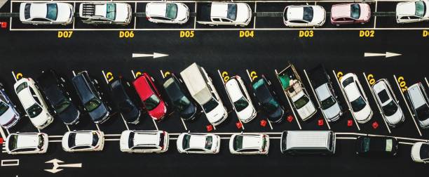 istock High angle of the parking lot 1147338587