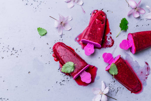 istock Raspberry sorbet - summer cold, refreshing fruity dessert 1147340404