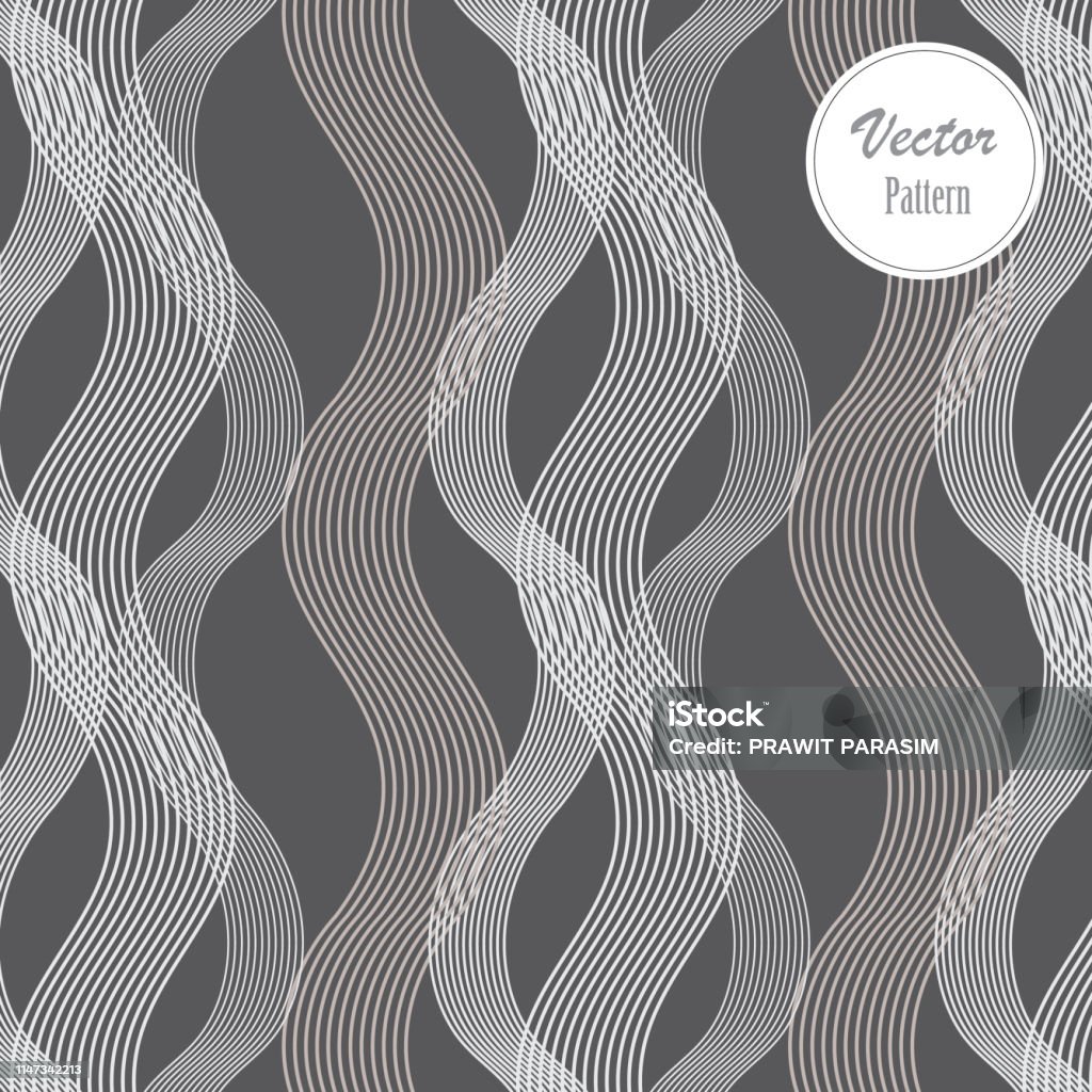 Wavy Pattern Regular Vector Seamless Pattern Abstract Stylish Background Wavy Regular ...