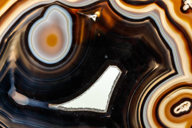 istock Macro stone Agate mineral on white background 1147350524