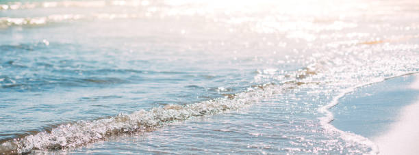 istock Summer sand beach and seashore waves background 1147351792