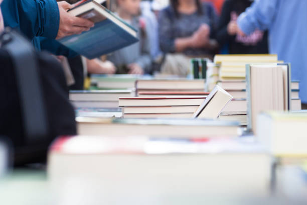 istock Street book stalls, Book Day 1147357719