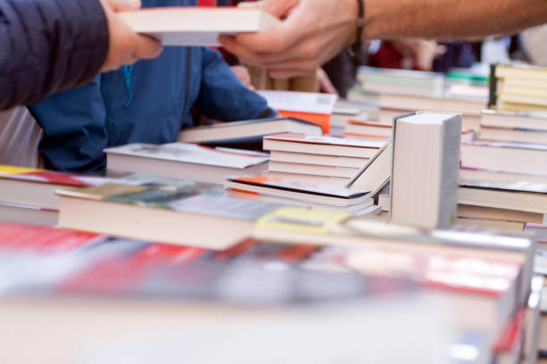 istock Street book stalls, Book Day 1147357722