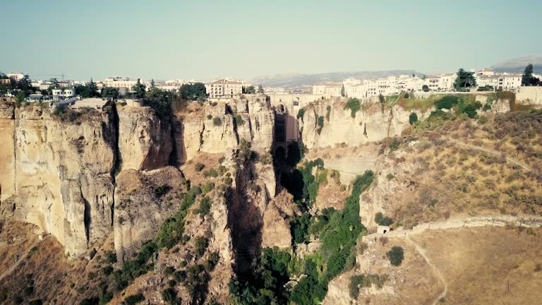 Ronda city seen from drone