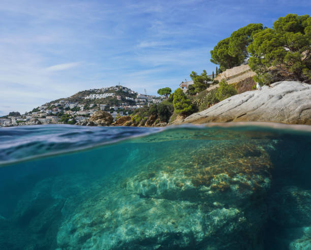 istock Spain Mediterranean coast and rock underwater 1147365365