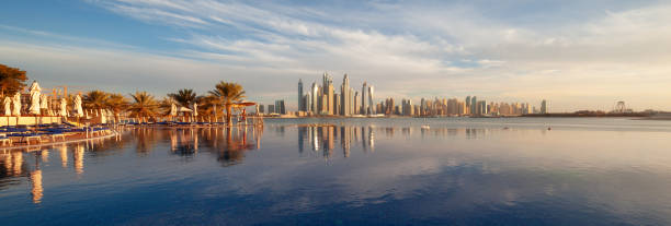 istock Skyline of Dubai Marina at sunset 1147366061