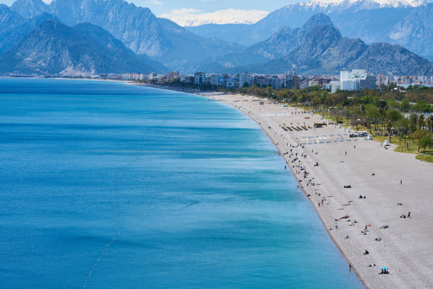 istock Beautiful beach and sea 1147366541