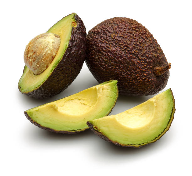 istock Fresh ripe avocado with slices isolated 1147373821