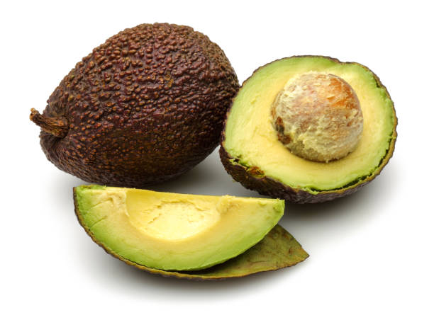 istock Fresh ripe avocado with slices isolated 1147373842
