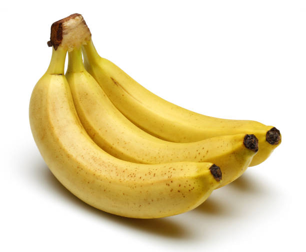 istock Bunch of ripe bananas isolated on white 1147374074
