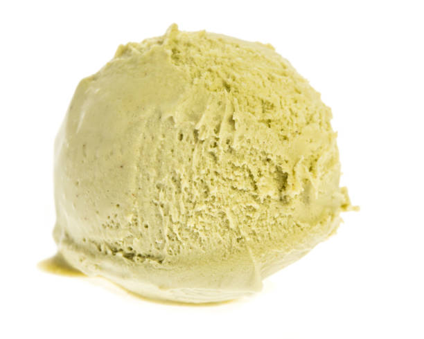 istock single pistachio ice cream scoop isolated on white background 1147377975
