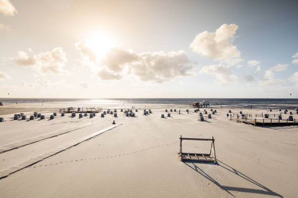 The stunning beach of St. Peter-Ording. This beach is located at the west coast of Schleswig-Holstein and is said to be the widest beach in Europe. 50 Mpx image taken with Canon EOS 5Ds and TS 17mm.