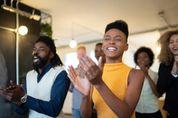 istock Audience Applauding a Great Speaker at Business convention and Presentation 1147391479